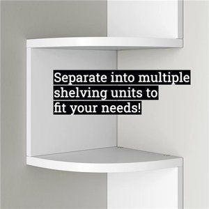 |Corner Shelf| Unit Wall Mount 5 Tier Wood Floating Shelves for Bedrooms, Kitchens, Offices